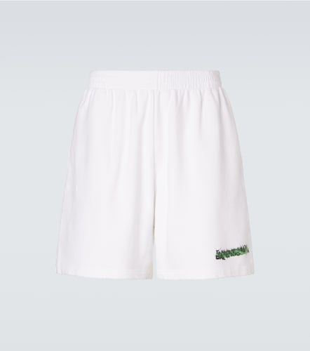 Shorts in cotone con logo - Balenciaga - Modalova