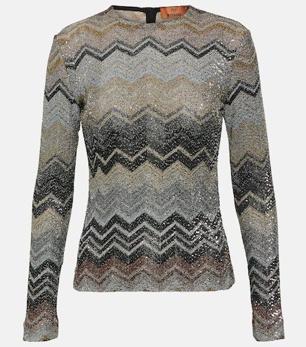 Zig Zag metallic knit sweater - Missoni - Modalova