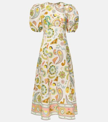 AlÃ©mais Arcade paisley linen midi dress - Alemais - Modalova