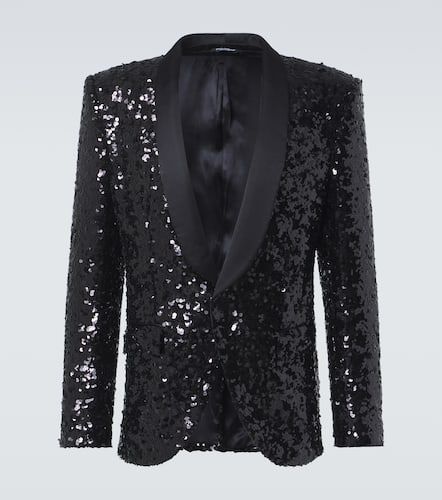 Blazer da smoking con paillettes - Dolce&Gabbana - Modalova