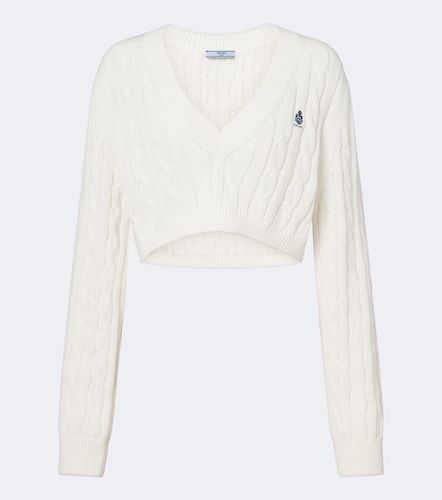 Prada Pullover in cotone a trecce - Prada - Modalova