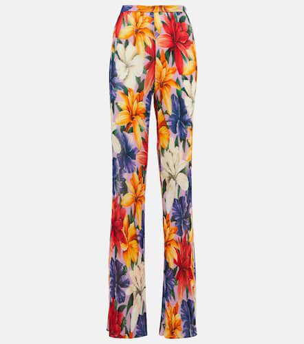 Pantalones rectos florales de tiro alto - Etro - Modalova