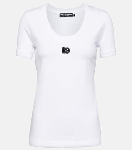 T-shirt in jersey di misto cotone - Dolce&Gabbana - Modalova