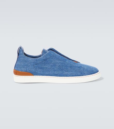 Sneakers Triple Stitch in denim - Zegna - Modalova