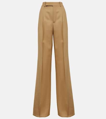 High-rise wide-leg wool pants - Saint Laurent - Modalova