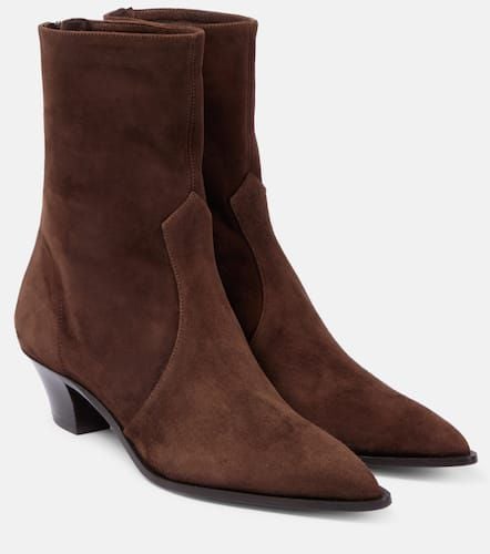 Ankle Boots Brunswick aus Veloursleder - Aquazzura - Modalova