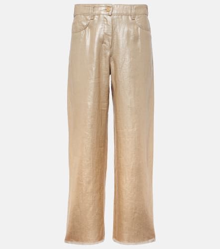 Pantalones anchos de lino de tiro alto - 'S Max Mara - Modalova