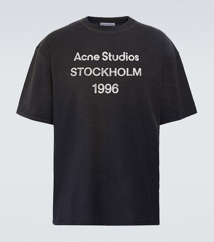 Logo-print cotton-blend T-shirt - Acne Studios - Modalova