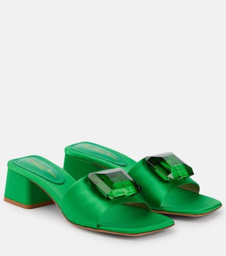 Jaipur Slide embellished satin sandals - Gianvito Rossi - Modalova