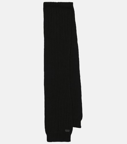RIbbed-knit cashmere scarf - Saint Laurent - Modalova