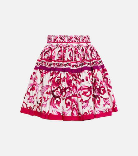 Printed cotton poplin miniskirt - Dolce&Gabbana - Modalova