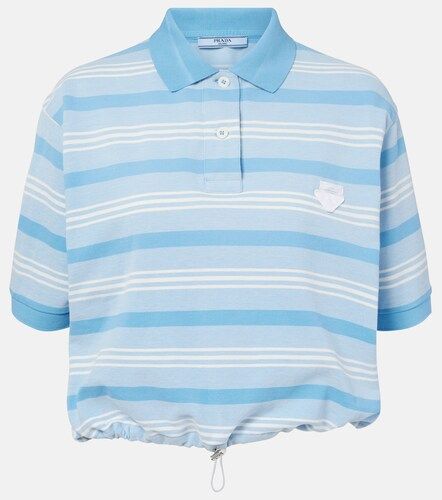 Polo de piqué de algodón a rayas - Prada - Modalova