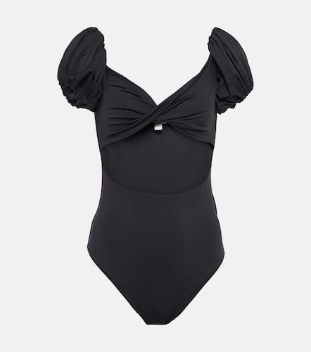 Puff-sleeve cutout swimsuit - Giambattista Valli - Modalova