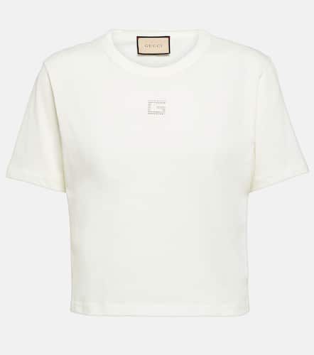 Camiseta cropped de jersey de algodón - Gucci - Modalova