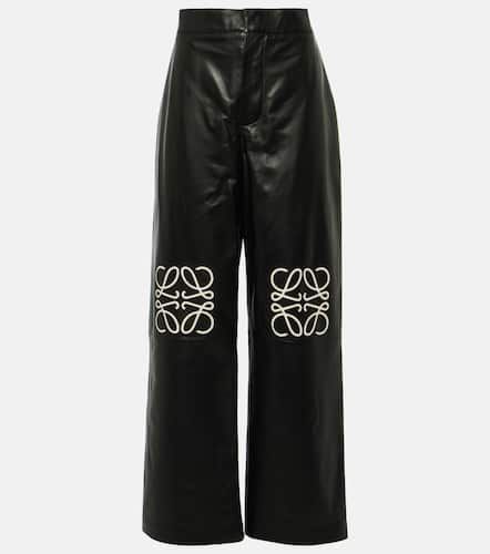 Anagram leather wide-leg pants - Loewe - Modalova