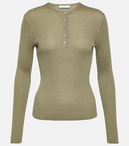 Cashmere and silk Henley shirt - Vince - Modalova