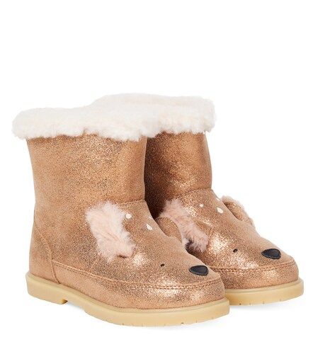 Eloniek glitter leather boots - Donsje - Modalova
