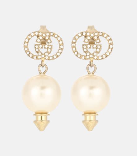 Orecchini pendenti con perle e cristalli - Gucci - Modalova