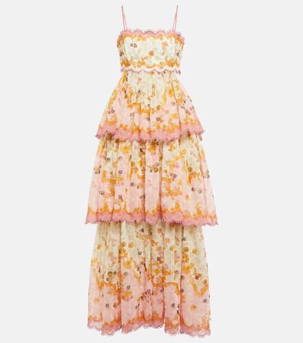 Laurel Frill cotton and silk midi dress - Zimmermann - Modalova