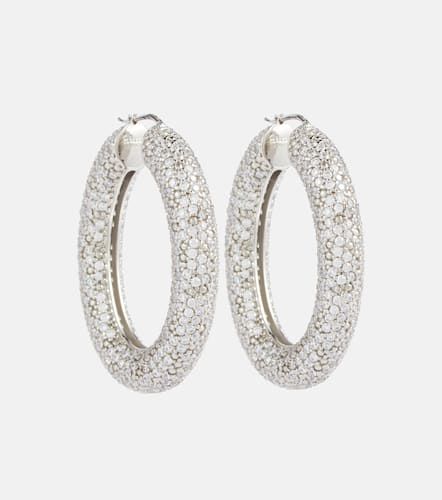 Crystal-embellished hoop earrings - Jil Sander - Modalova