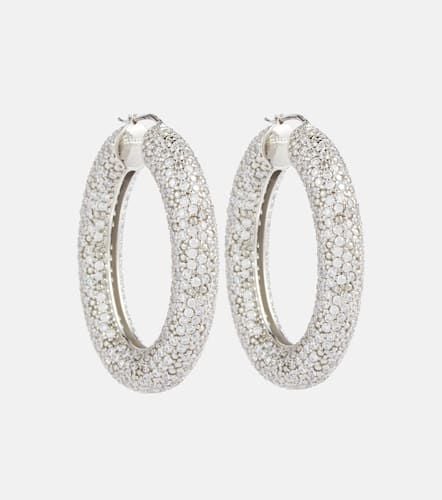 Crystal-embellished hoop earrings - Jil Sander - Modalova