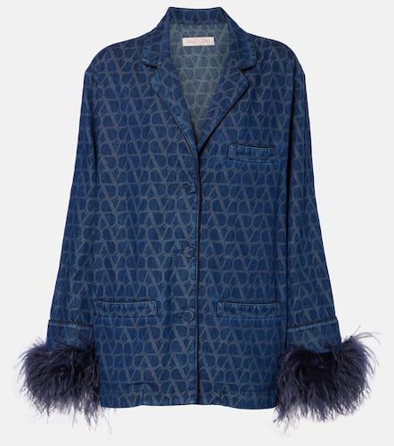 Camisa de denim con plumas - Valentino - Modalova