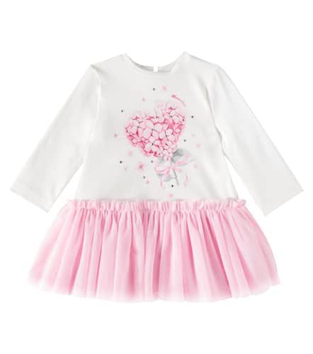 Baby - Abito in misto cotone con tulle - Monnalisa - Modalova