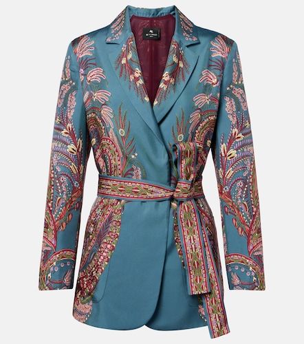 Blazer de seda con estampado floral - Etro - Modalova