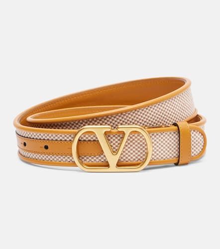 Cintura VLogo in canvas e pelle - Valentino Garavani - Modalova