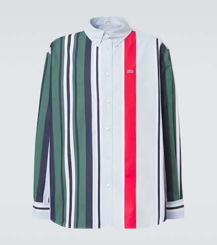 Camisa de sarga algodón a rayas con Double L - Loewe - Modalova
