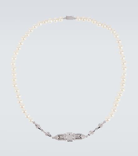 Collar Majesty en oro de 14 ct con perlas y diamantes - Rainbow K - Modalova