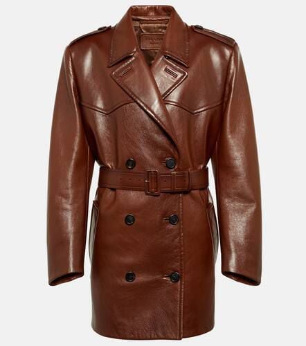 Prada Leather trench coat - Prada - Modalova