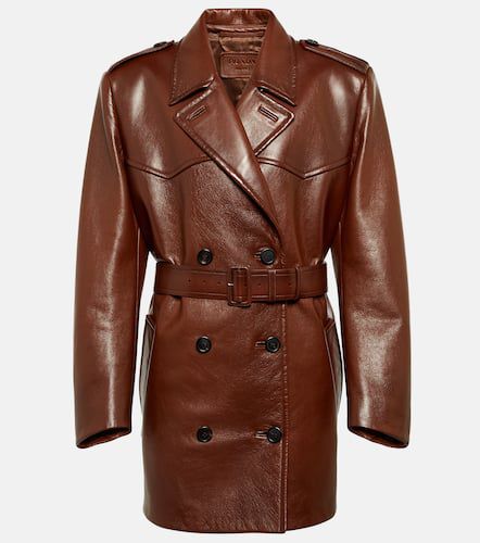 Prada Trenchcoat aus Leder - Prada - Modalova