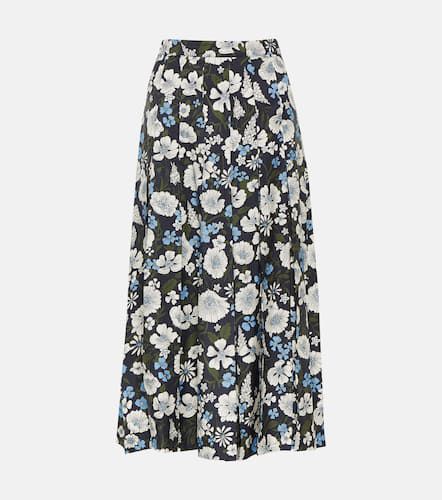 Norris pleated silk-blend midi skirt - Veronica Beard - Modalova