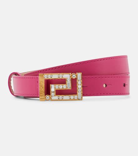 Versace Greca Goddess leather belt - Versace - Modalova