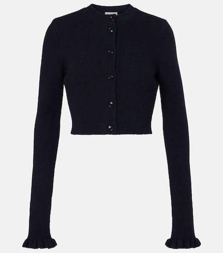 Cropped wool and silk-blend cardigan - Alaia - Modalova
