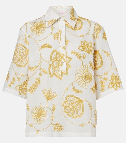 Izana embroidered cotton-blend shirt - Eres - Modalova