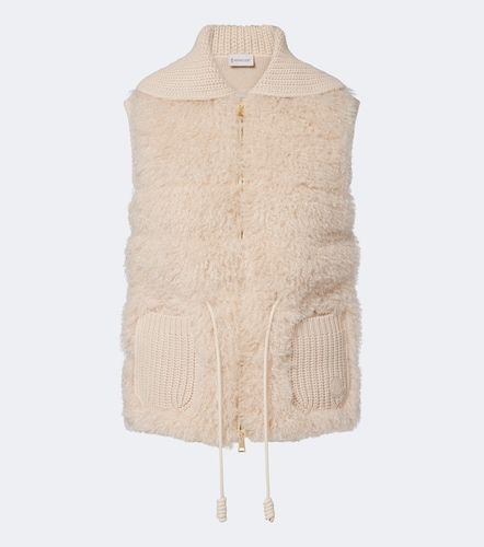 Shearling and cashmere down vest - Moncler - Modalova