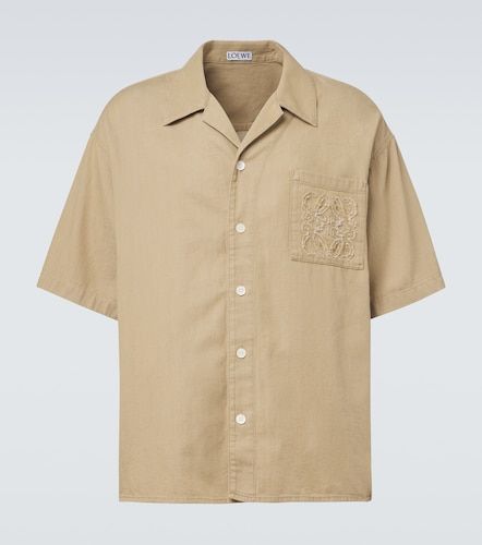 Camisa de algodón bordada con logo - Loewe - Modalova