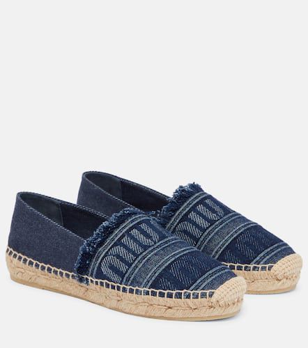 Espadrillas in denim con logo - Miu Miu - Modalova