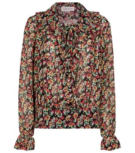 Blusa de seda floral - Victoria Beckham - Modalova