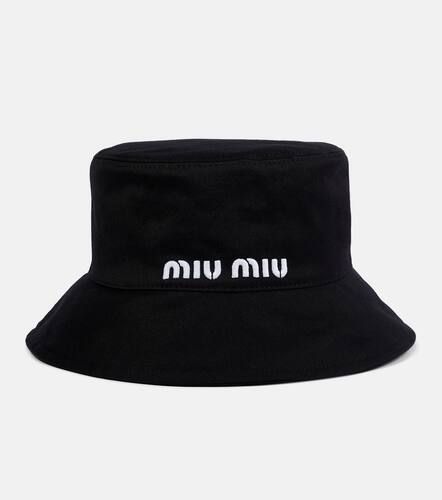 Miu Miu Cotton logo bucket hat - Miu Miu - Modalova