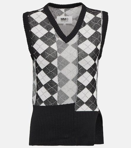 Spliced argyle vest - MM6 Maison Margiela - Modalova