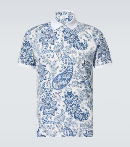 Paisley cotton piqué polo shirt - Etro - Modalova