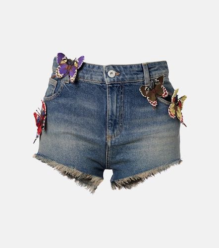 Blumarine Embroidered denim short - Blumarine - Modalova