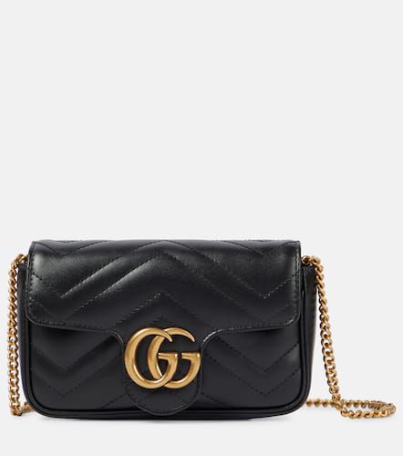 Bolso al hombro GG Marmont Supermini de piel - Gucci - Modalova