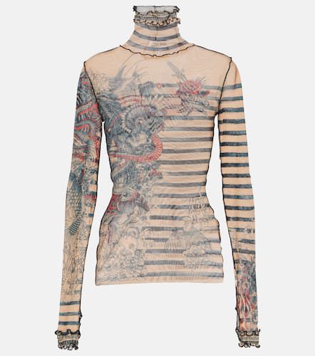 Tattoo Collection Top aus Tüll - Jean Paul Gaultier - Modalova