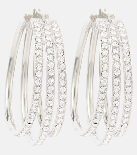 Vittoria crystal-embellished hoop earrings - Amina Muaddi - Modalova