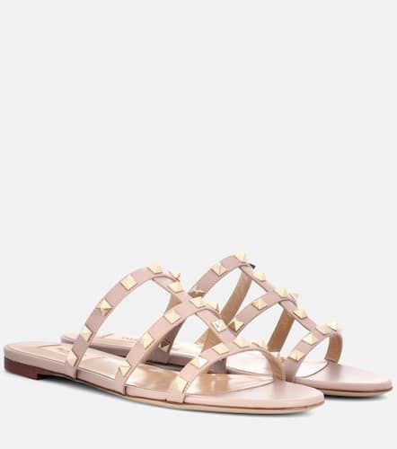 Sandalen Rockstud aus Leder - Valentino Garavani - Modalova