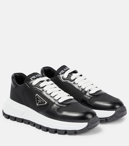 Prax 01 leather-trim gabardine sneakers - Prada - Modalova